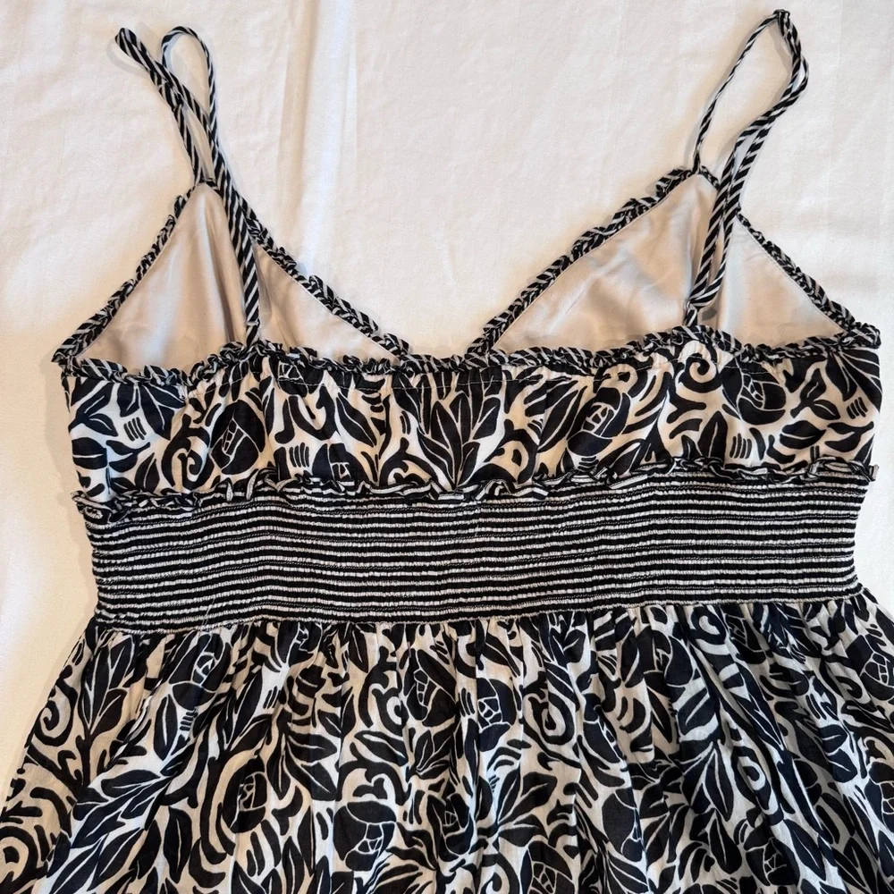 BCBGMaxAzria Monochrome Patterned Dress,‎ Size Large